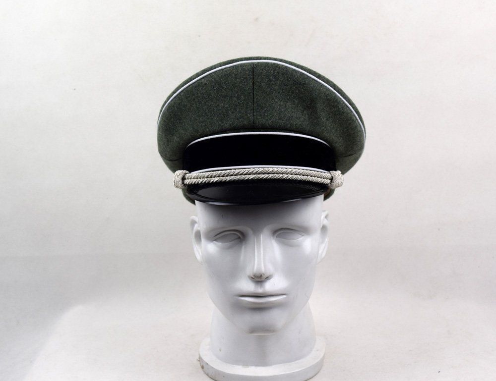 black military visor cap