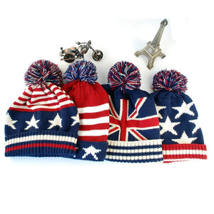 Women Men Winter Pom Poms Ball Knitted Cap Unisex Casual Usa American Oeppeo Master Of Caps Hats