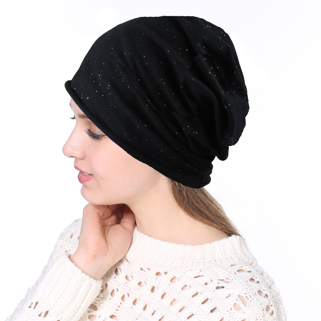 ladies black beanie hat