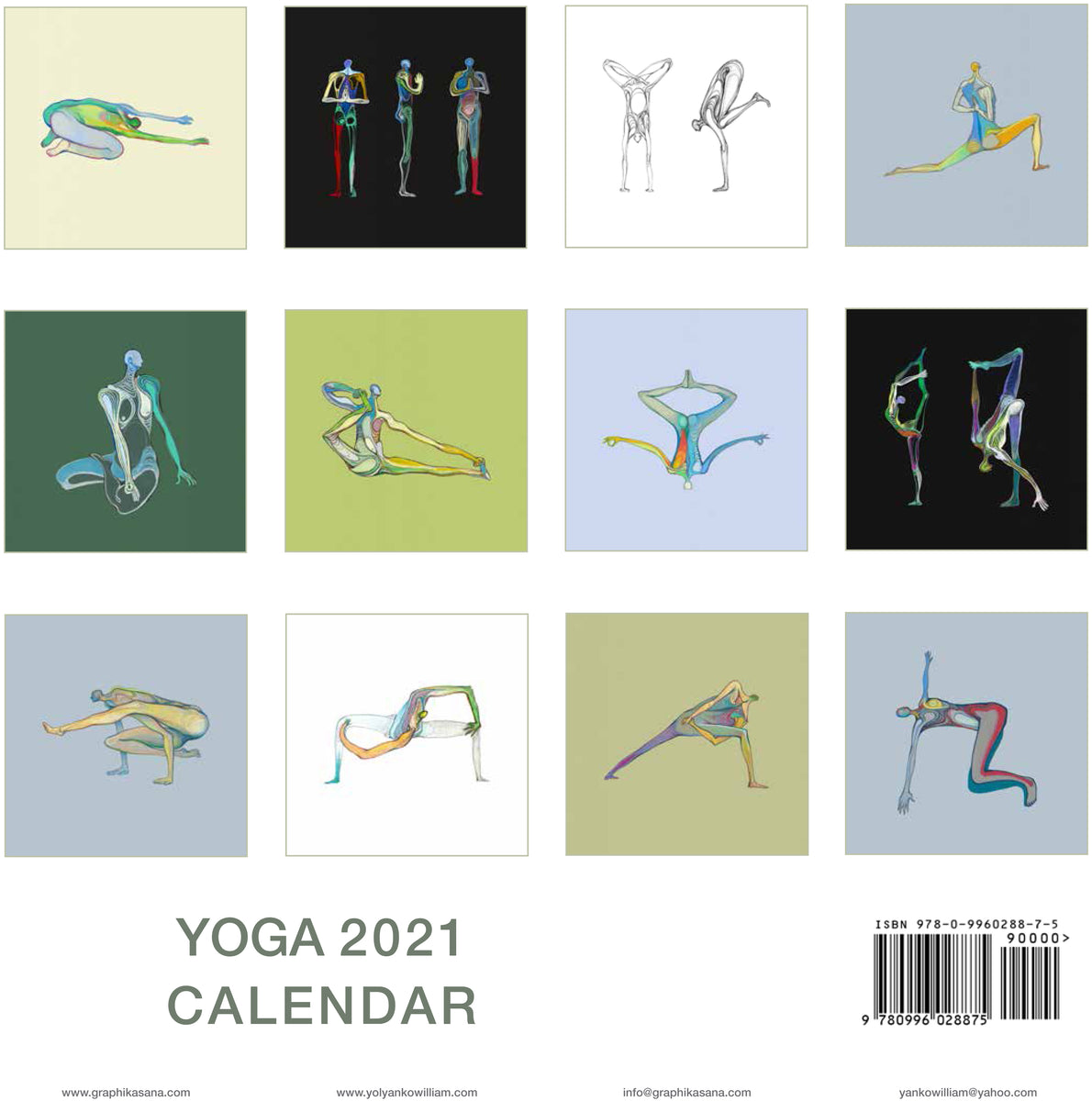 Asana Yoga Calendar 2021 GRAPHIKASANA