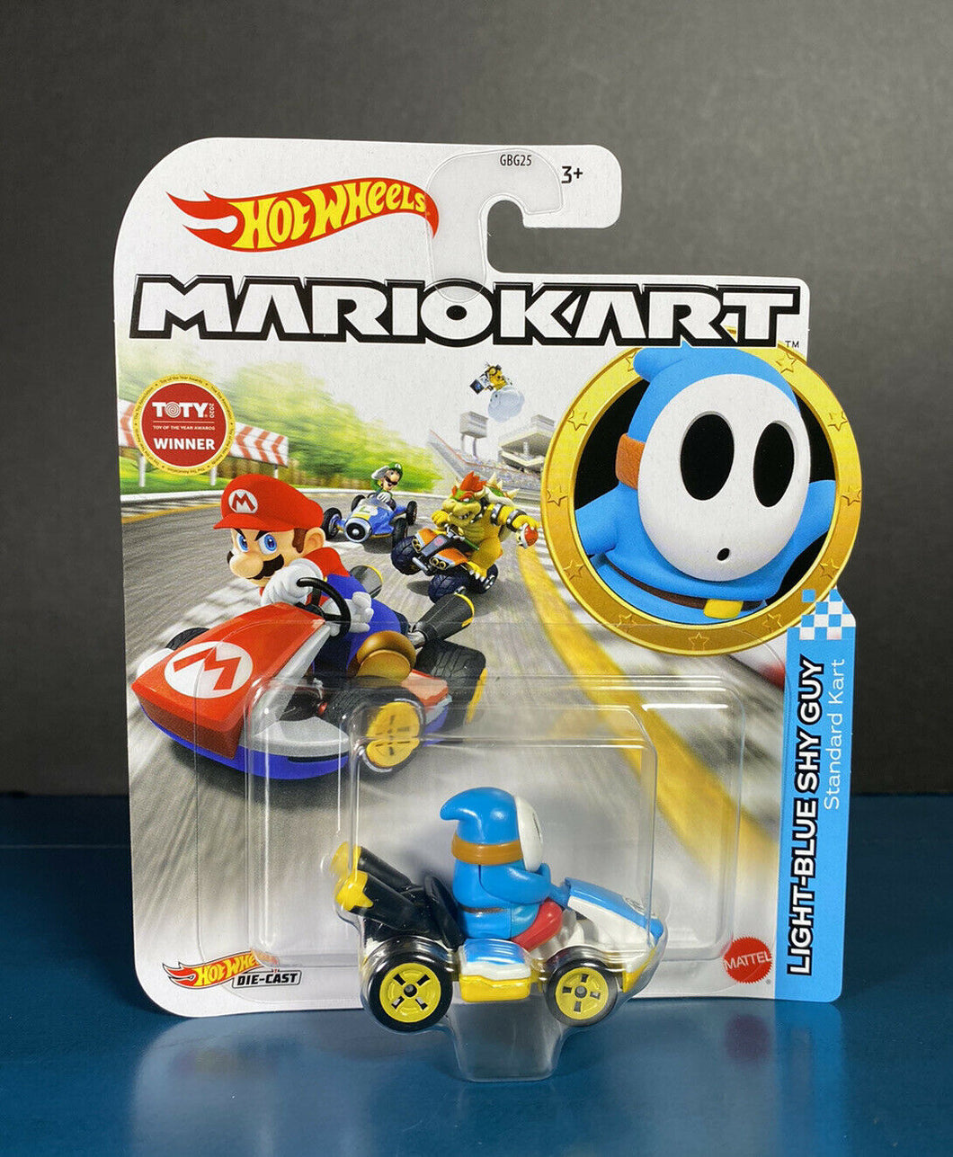 mario kart hot wheels light blue shy guy