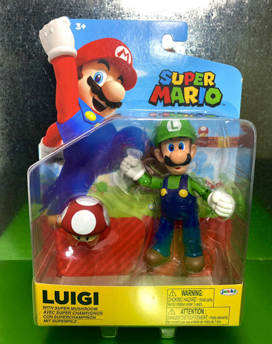 2023 JAKKS Pacific World of Nintendo Figure: BUILDER LUIGI (w