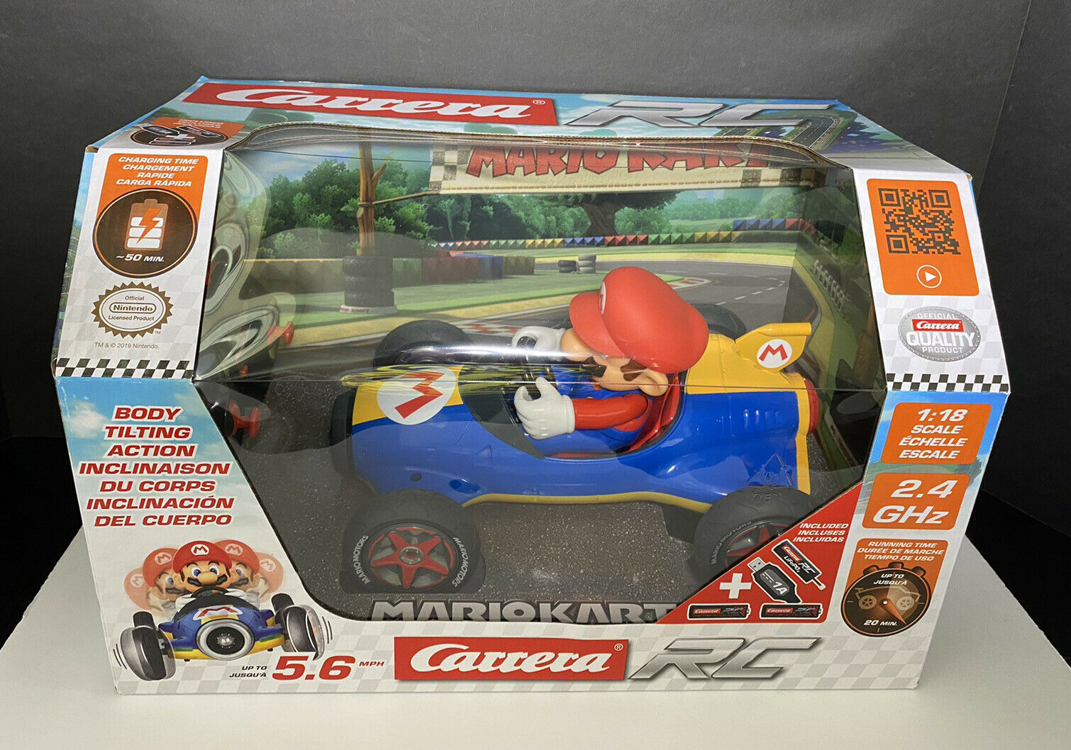 2019 Nintendo Carrera RC: Mario Kart Mach 8 - Mario ( GHz, Radio Re –  Trends Elite