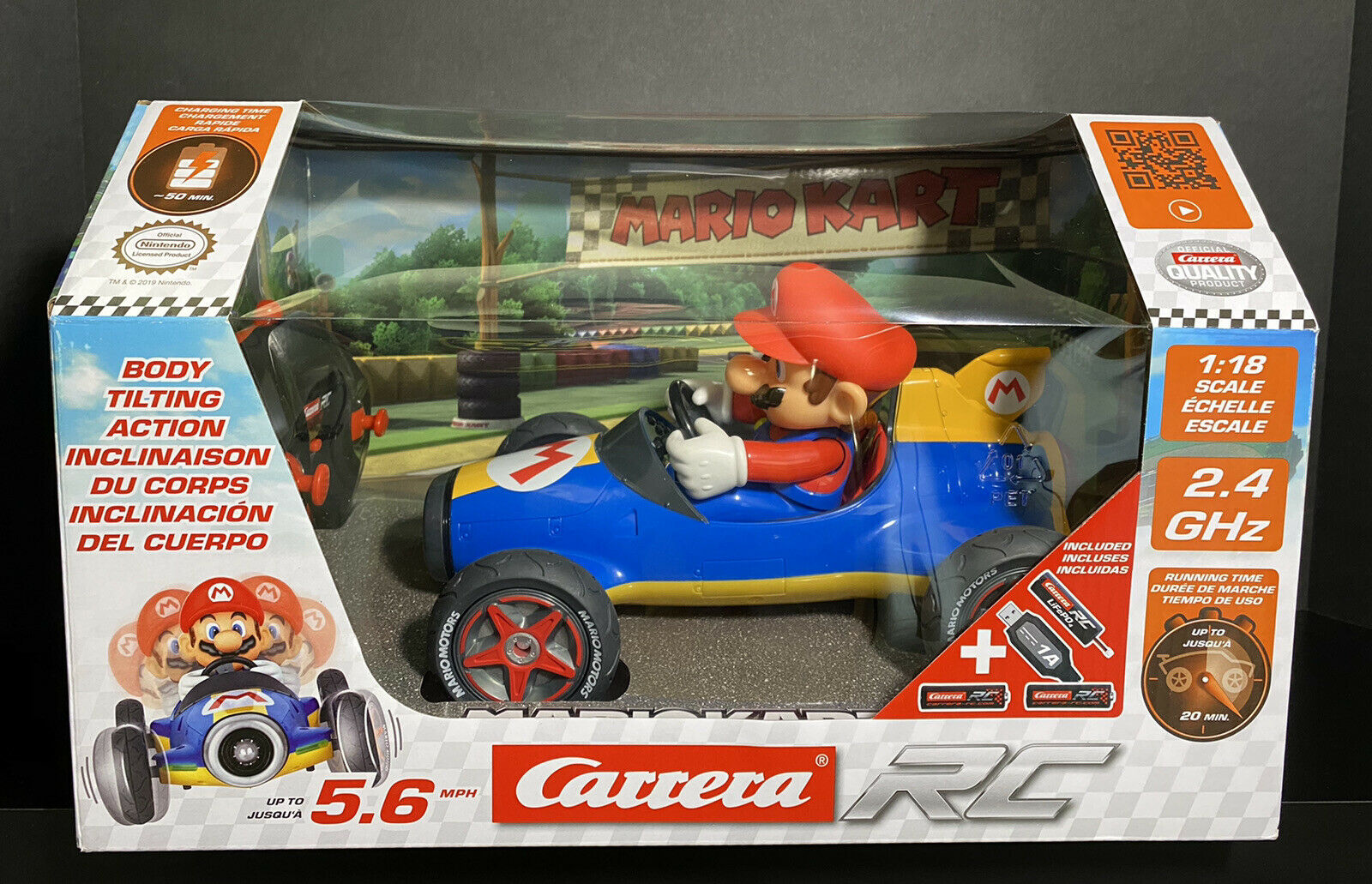 2019 Nintendo Carrera RC: Mario Kart Mach 8 - Mario ( GHz, Radio Re –  Trends Elite