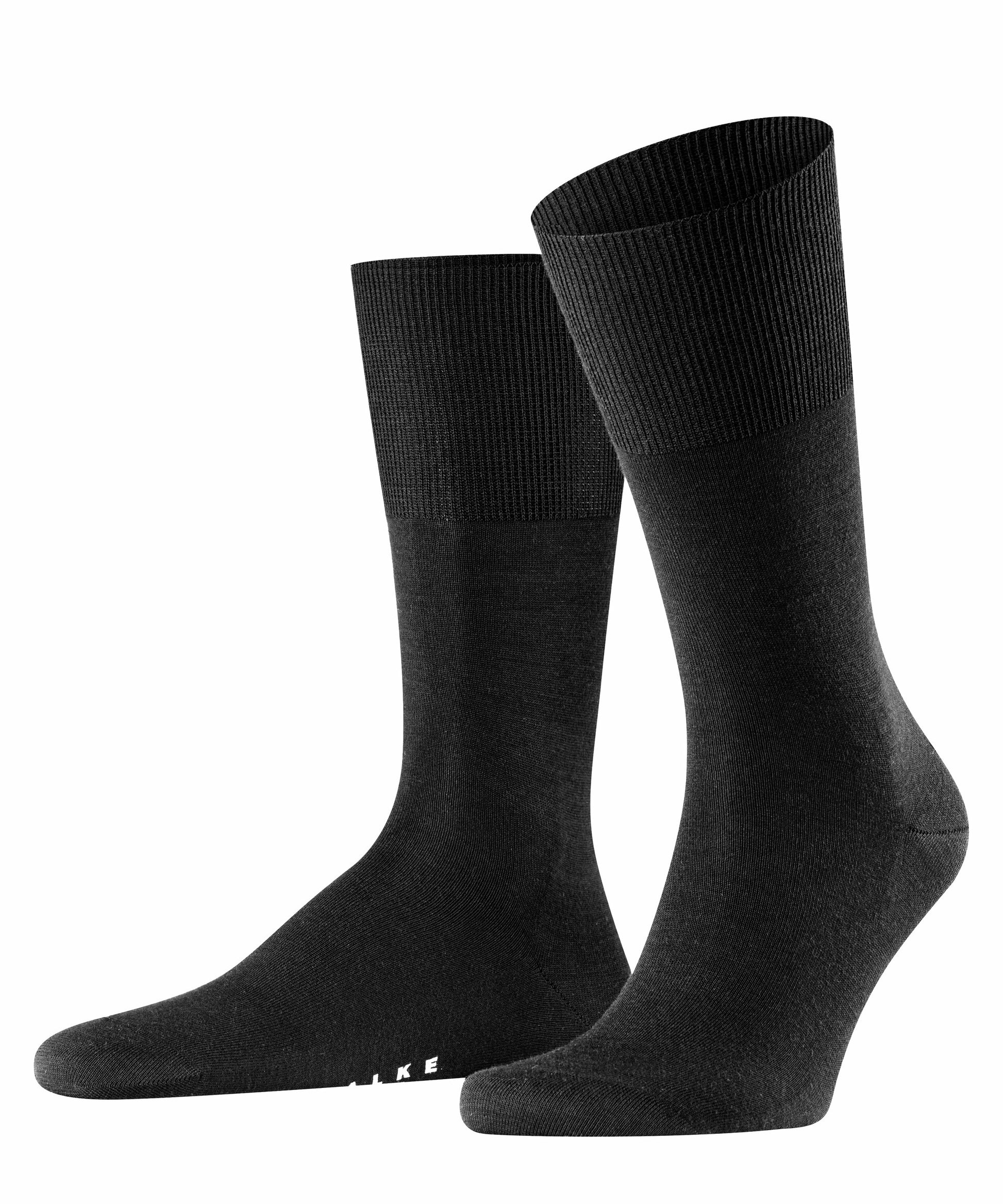 Zwarte merino-katoenen sokken Falke Airport - 14435/3000 Dhaene kleermaker