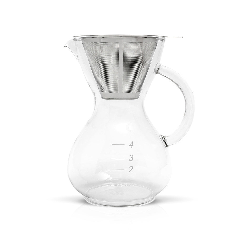  Yama Glass 8-Cup Stovetop Siphon Coffee Maker, 24 Oz Vacuum  Brew, Heat-Resistant Borosilicate Glass: French Presses: Home & Kitchen