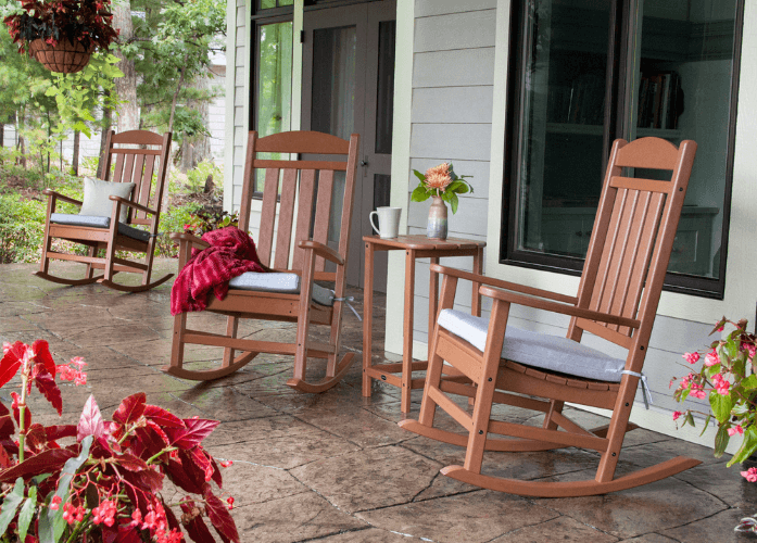 Fall Porch Rocking Chairs