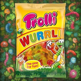 Trolli Sour Glow Worms Gummy Bag 150g x 2 Bags