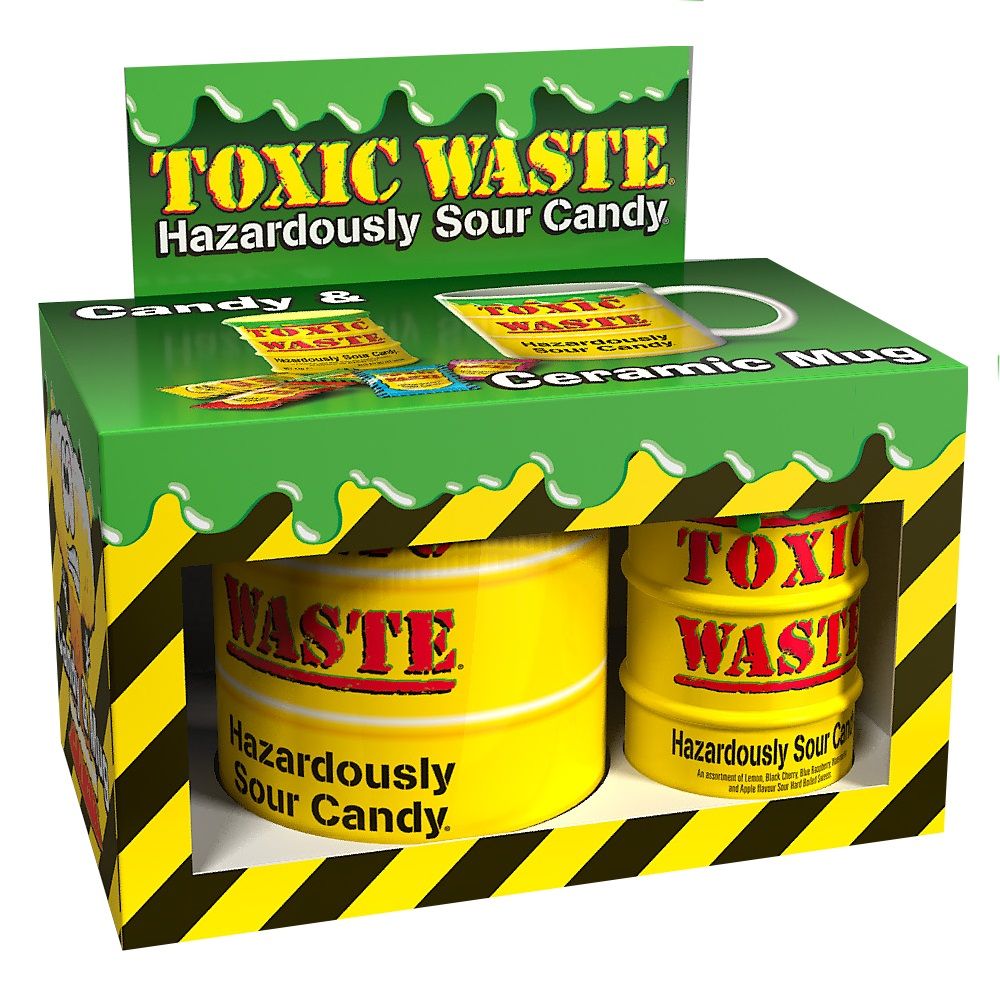 TOXIC WASTE  3-Pack Toxic Waste Original Yellow Drums of Assorted Sour  Candy - 5 Flavors