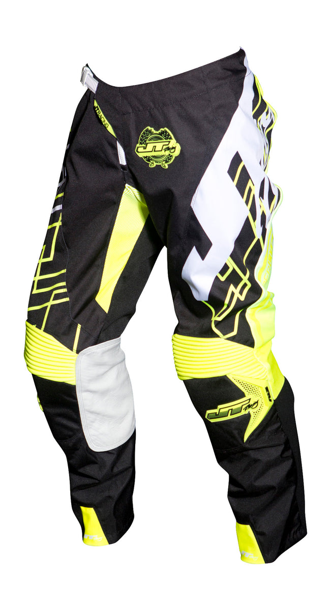 JT RACING USA Hyperlite Shuffle Pants, Black/Neon Yellow/White – V1 Imports