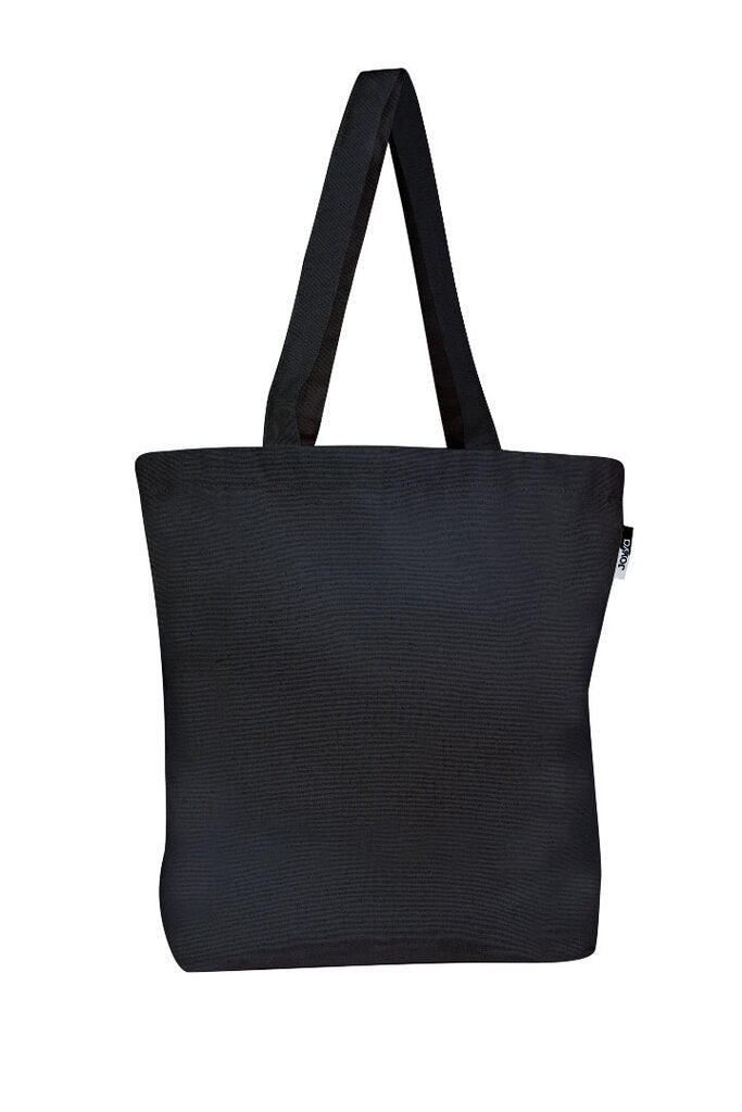 Black Canvas Tote Bag, Shopping Bag With Pocket, Tote Bag With Compartments,  Eco Friendly Bag, Shoulder Handbag, Durable Grocery Bag, KELAMY 