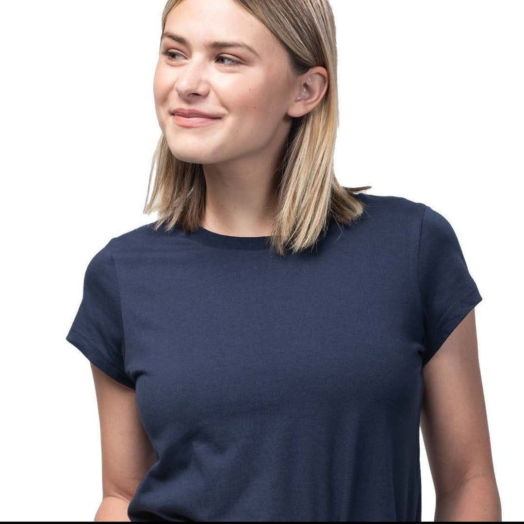 Gracelyn v-neck classic tee, Sustainable women's clothing made in Canada