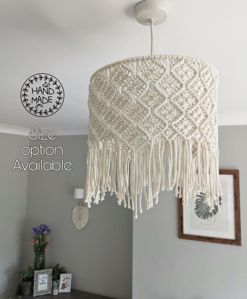 macrame lampshades