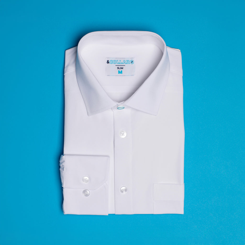 Range Shirt - White Short Sleeve Stain Resistant Shirt – &Collar