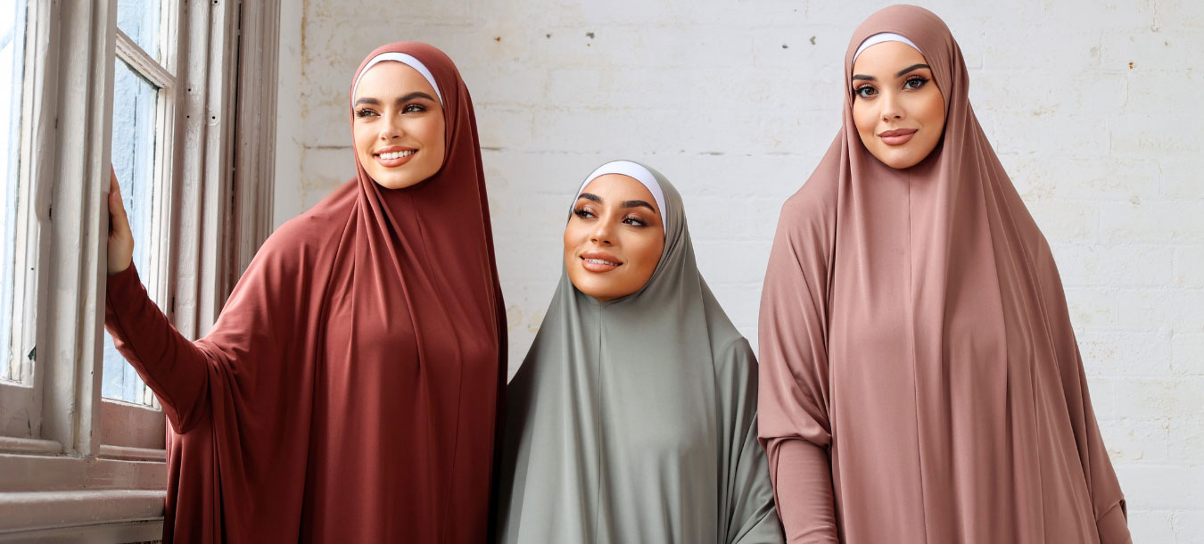 Twin Veil Premium Matching Modal Hijab Set - Fossil