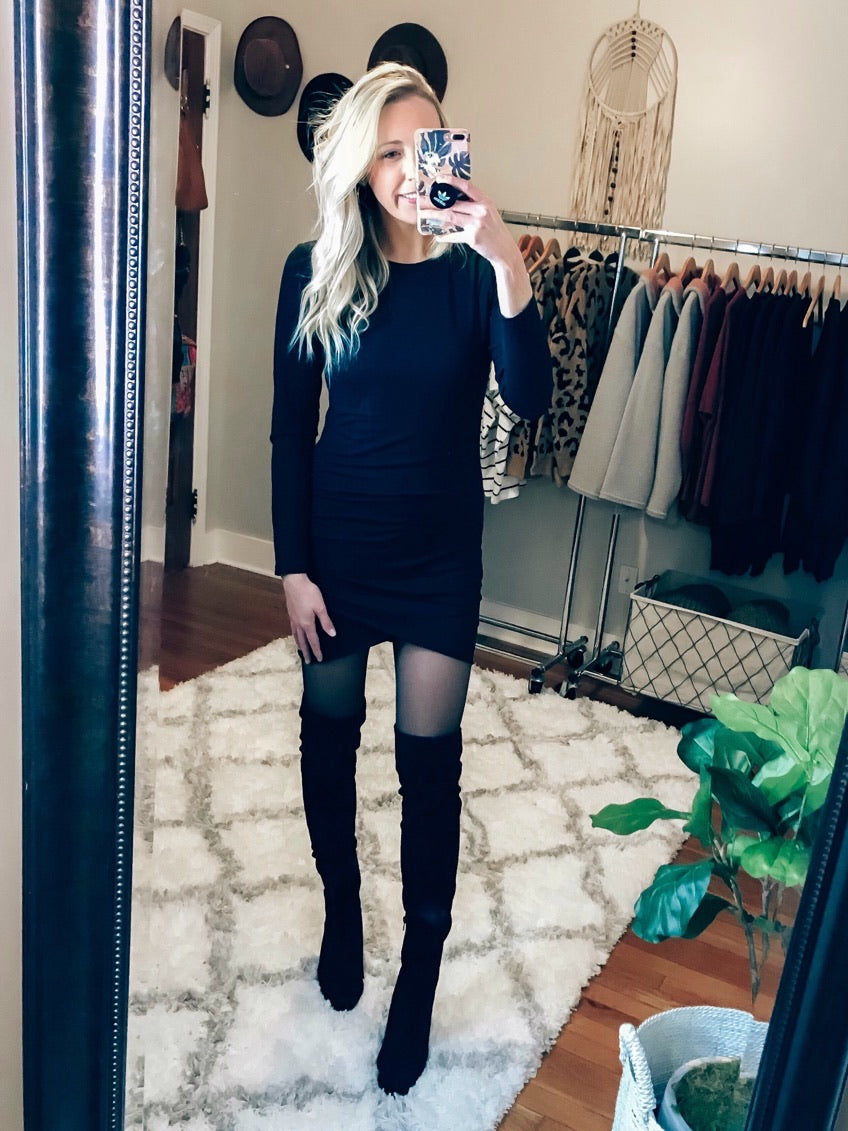 t shirt dress with tights