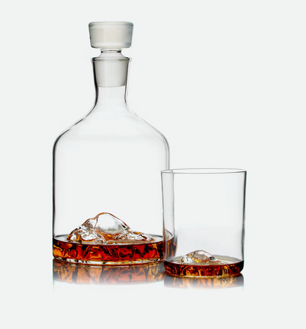 Mountain Peaks Decanter + Whiskey Glasses