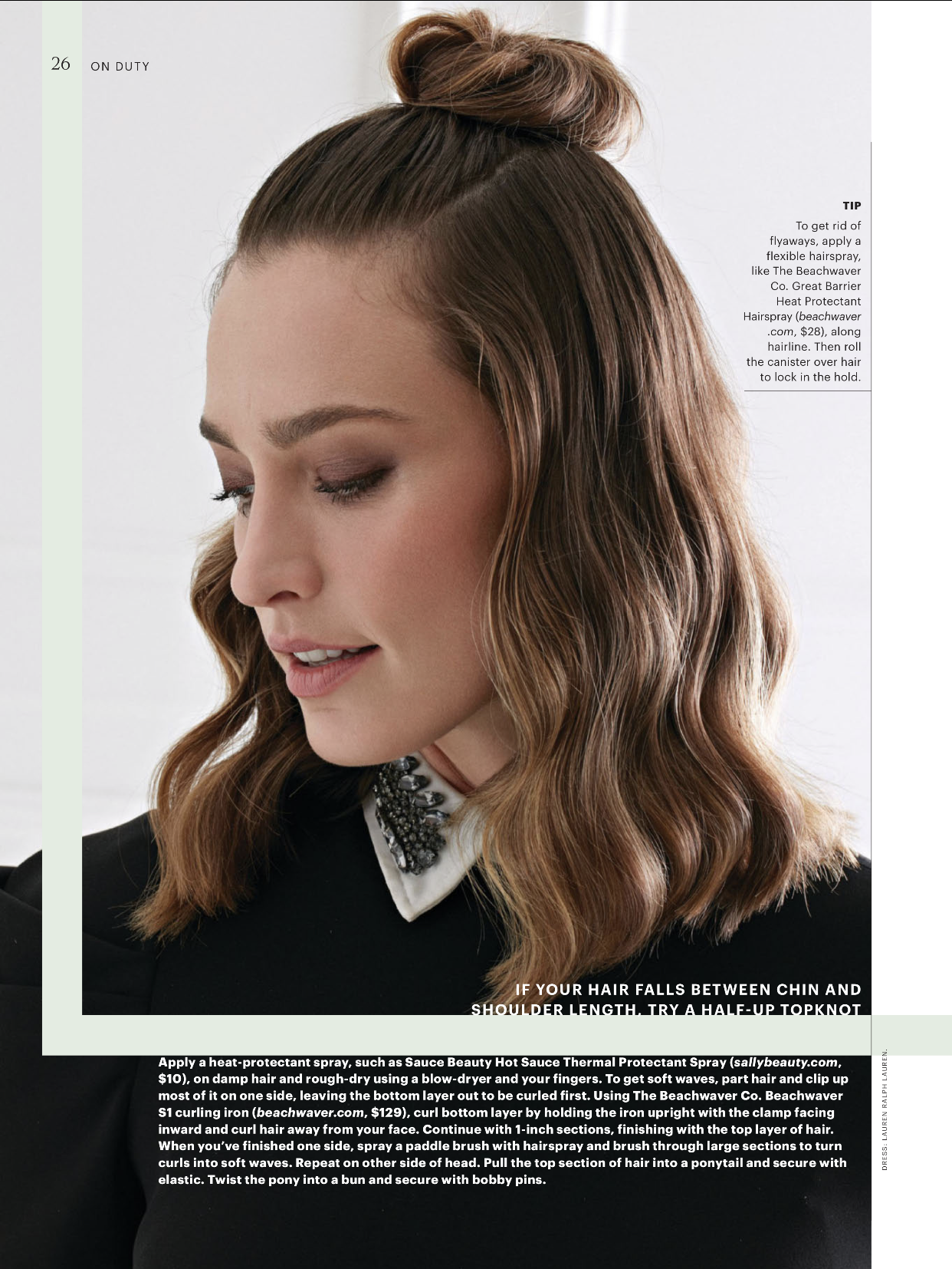 Sauce Beauty featured in a Family Circle magazine on styling hair.