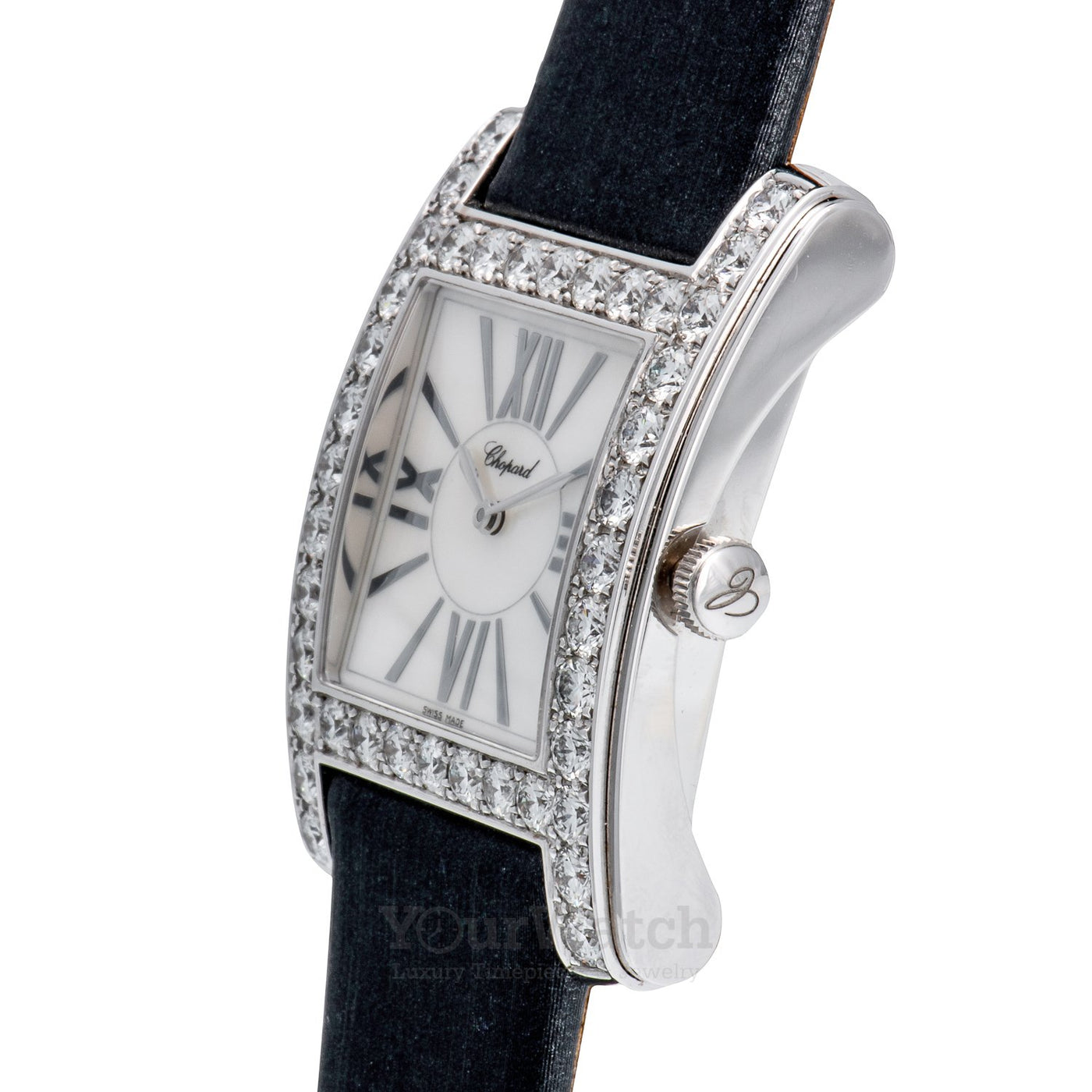 chopard ladies watch with diamonds