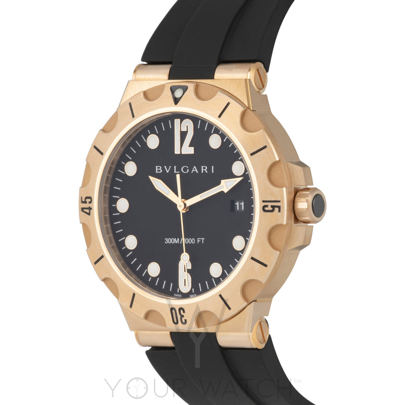 Bvlgari Diagono 18K Rose Gold Professional Automatic Men's Watch - Your  Watch LLC