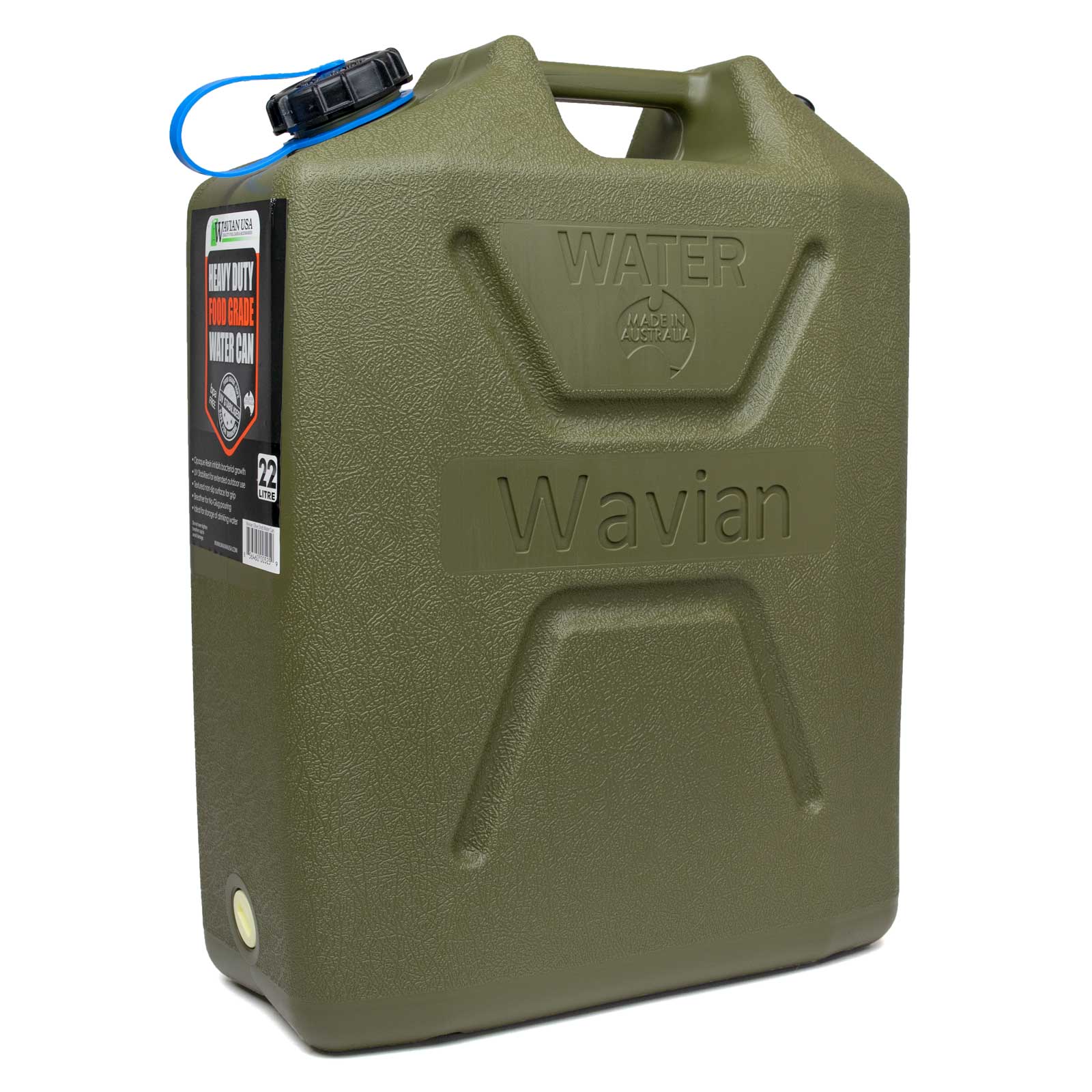 Mail dans Hoorzitting Wavian Water Can OD Green — 5.8 Gallon (22 Liter)