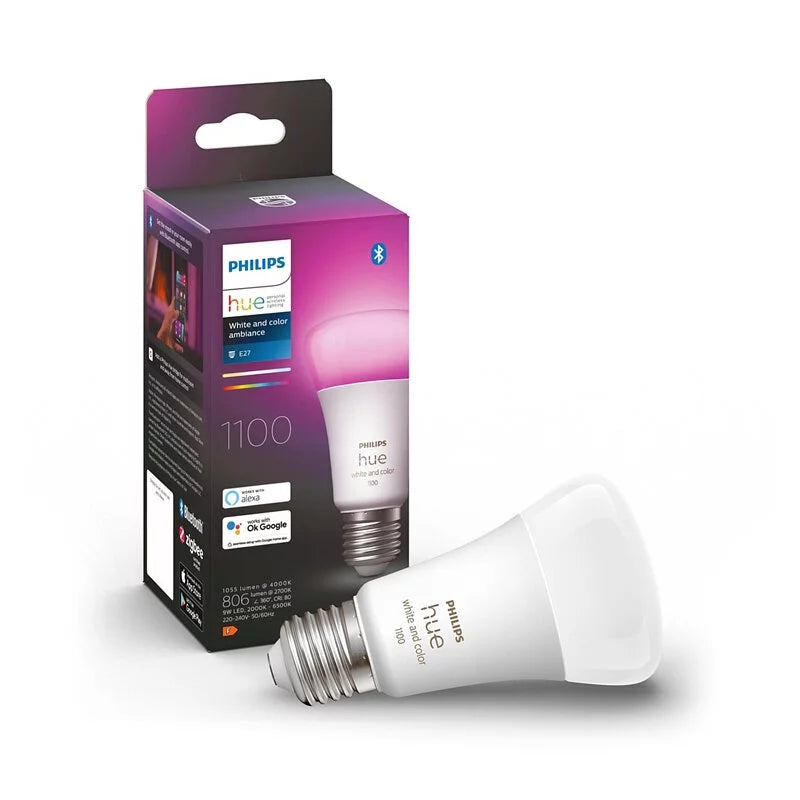 Philips hue Starter kit 3x RGBW A60 10W E27 bombilla LED y puente 2.0