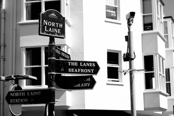 Signposting showing the Lanes in Brighton