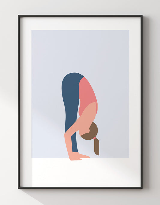 Warrior yoga pose Art Print by Rocket Jack - Fy