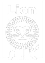 Image of the lion for colouring in 