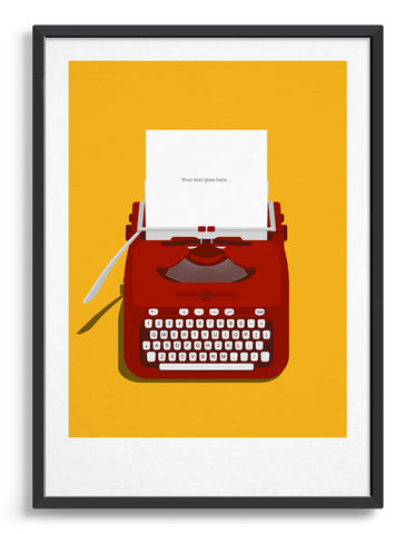 Vintage typewriter print with personalisation