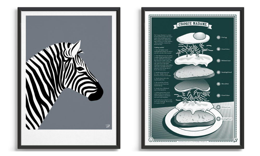 monochrome art prints