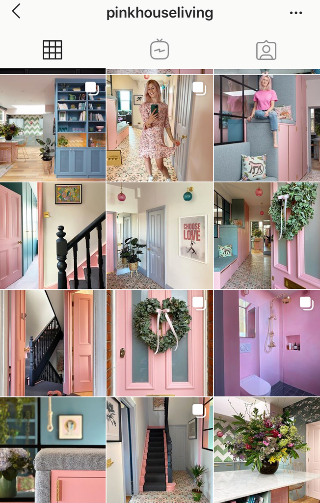 Pink house living interiors feed