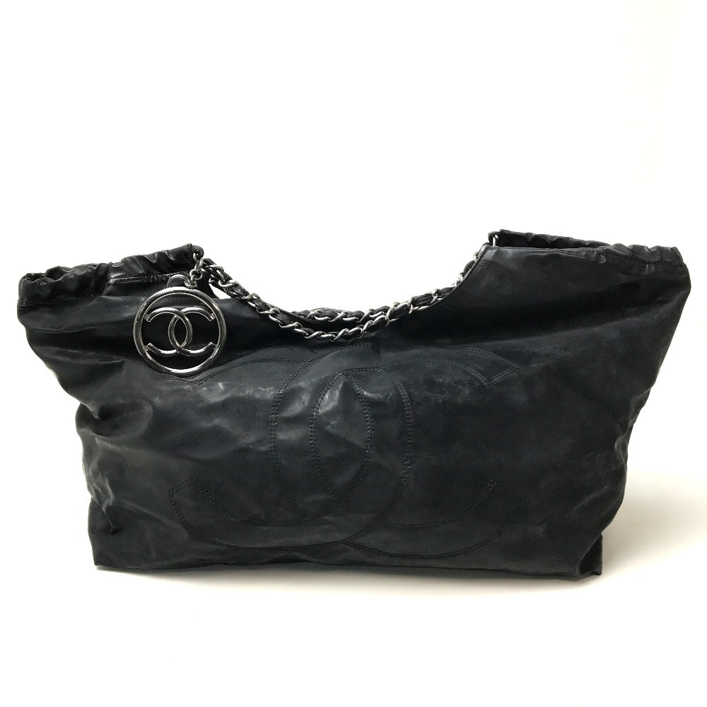 CHANEL Shoulder Chain Shoulder Bag Coco Bass PM Patent Ladies Tote