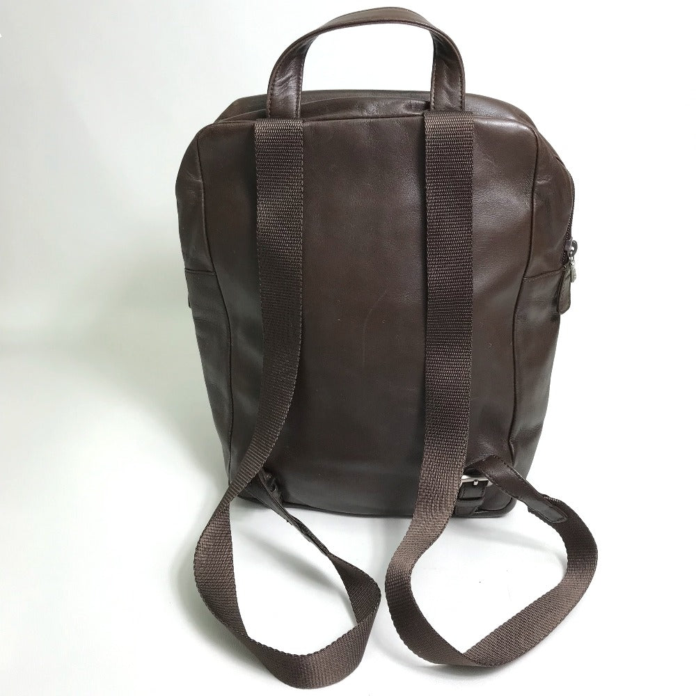 PRADA Triangle Logo Plate Backpack Backpack Sack Calf Leather Ladies |  brandshop-reference