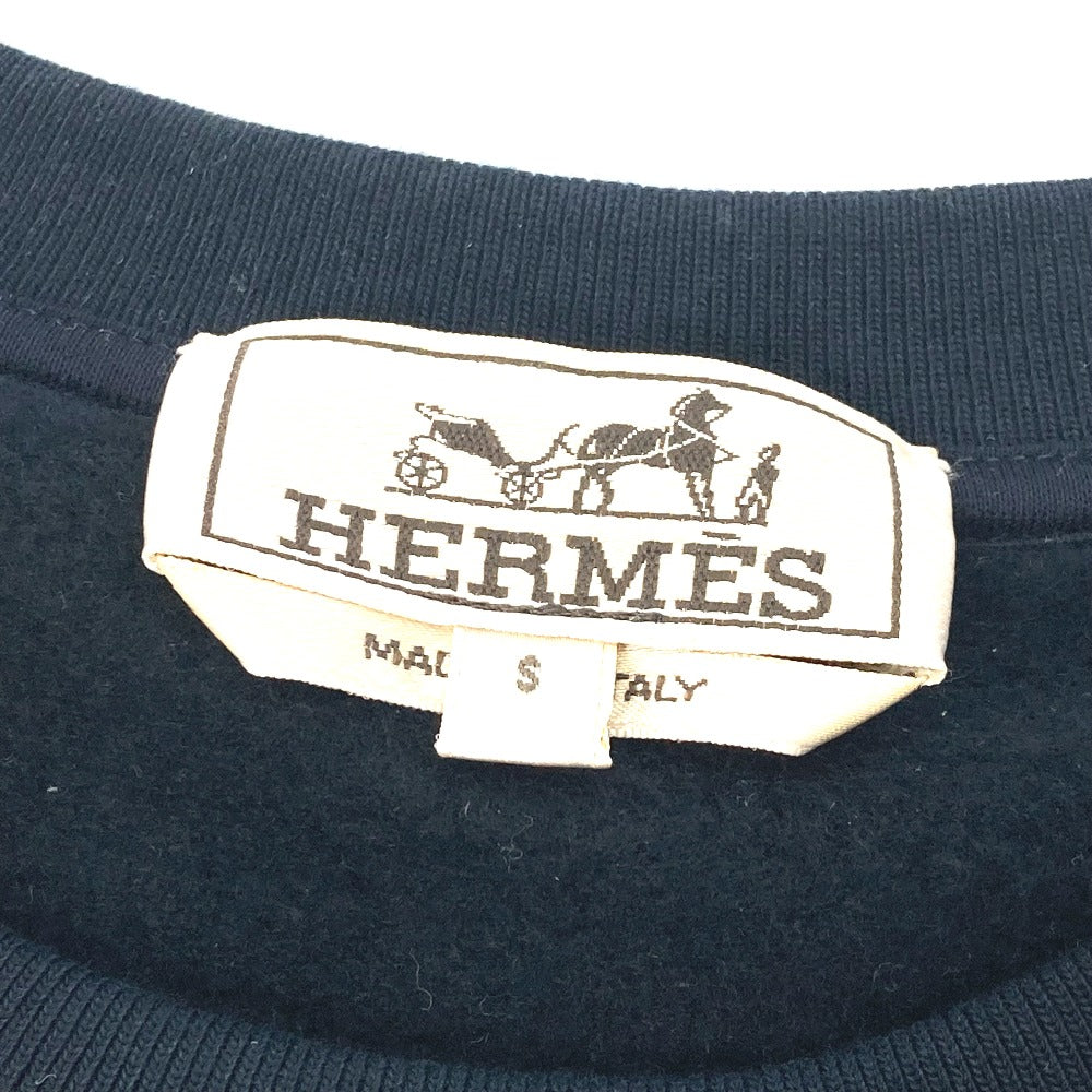 HERMES エルメス ホース レザーパッチ シュバル 馬 スウェット