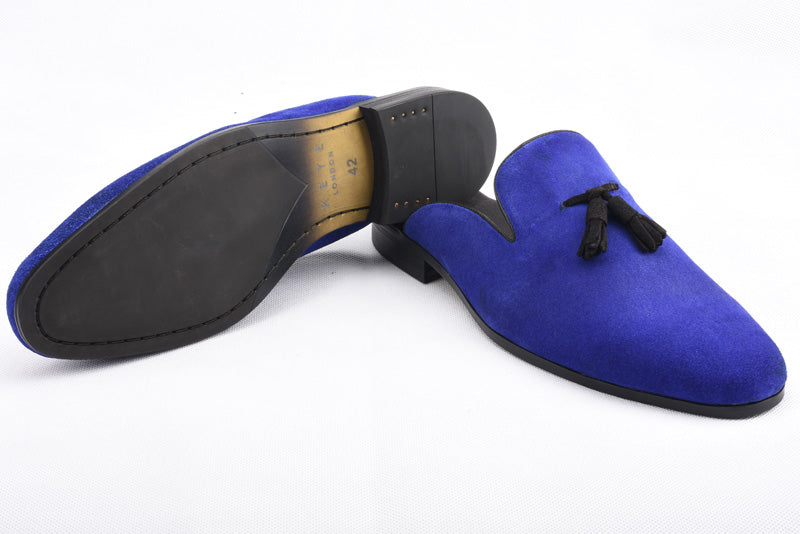 royal blue suede loafers