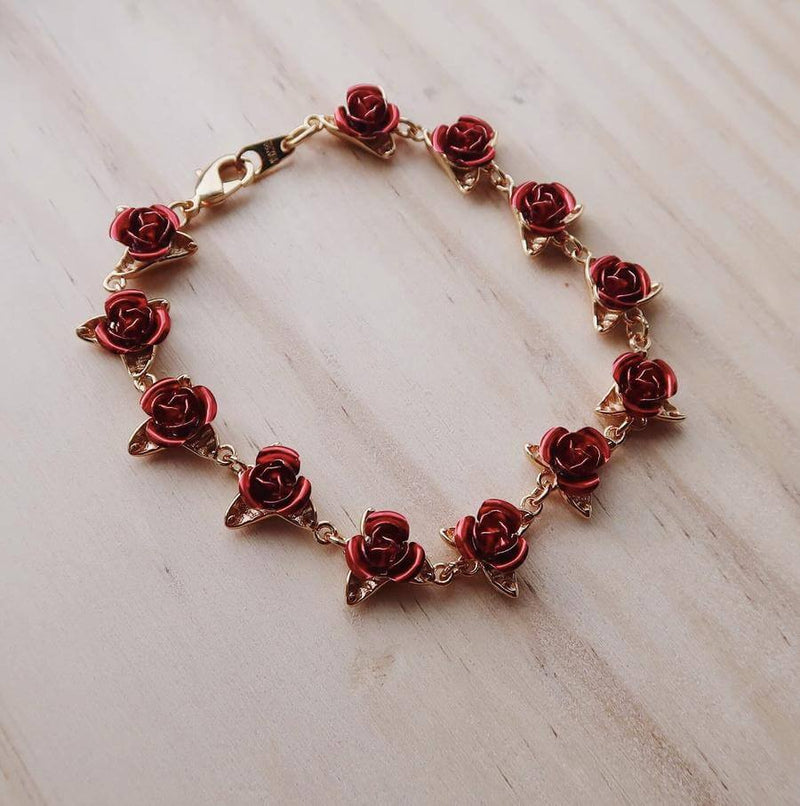 Red Rose Bracelet – Lovers Charm