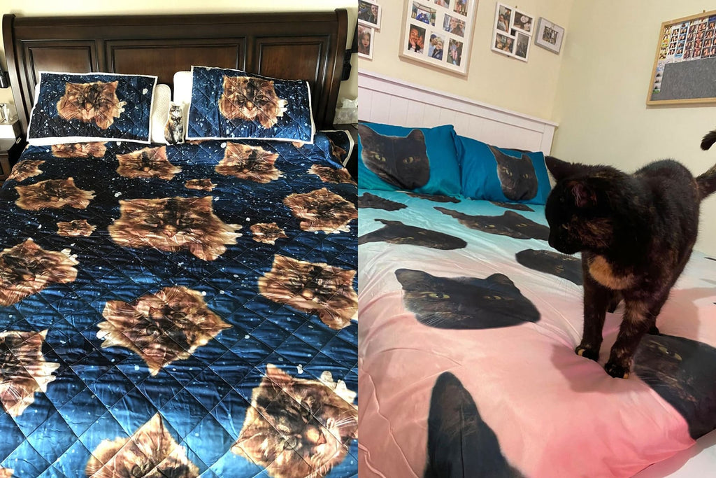 Custom Cat Face Bedding Set - Perfect Gifts for the Cat Lover in Your Life - ASDF Print