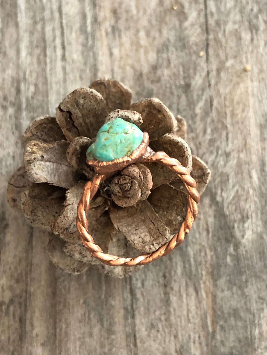 Turquoise nugget ring