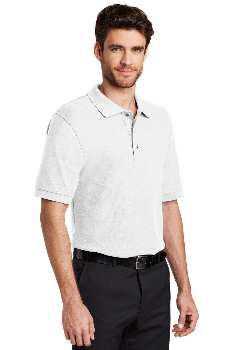 Men's Tall Performance Blend Polo - White – ICO Uniforms