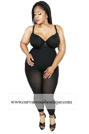 Black Seamless Long High Waist Shaper