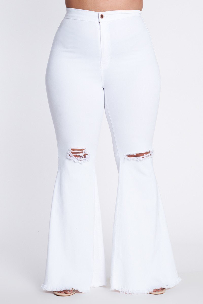 white jeans bell bottom
