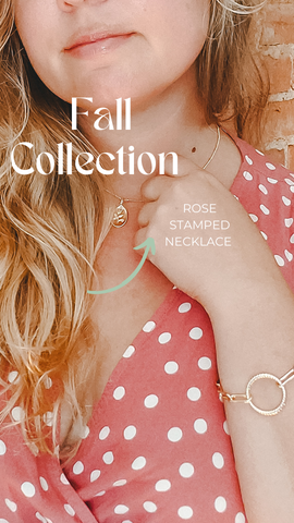 Fall Collection Rose Stamped Necklace Ellery 
