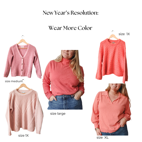 New years resolution wear more color- bright colored sweaters