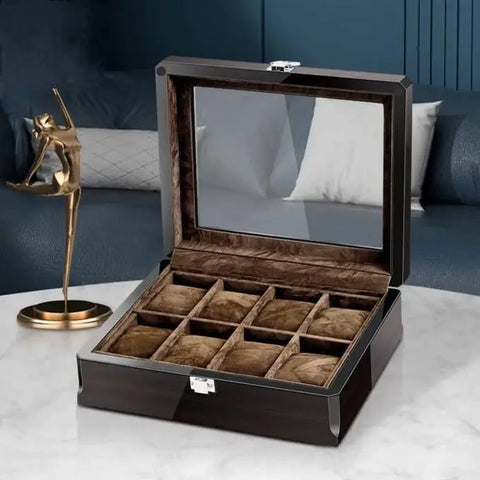 Premium Wood Watch Organizer for 8 Watches-5