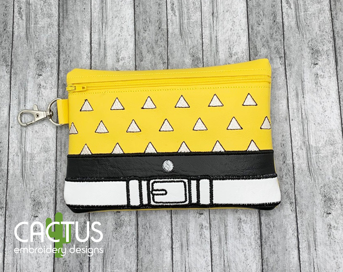 ZA Zipper Bag – Cactus Embroidery Designs