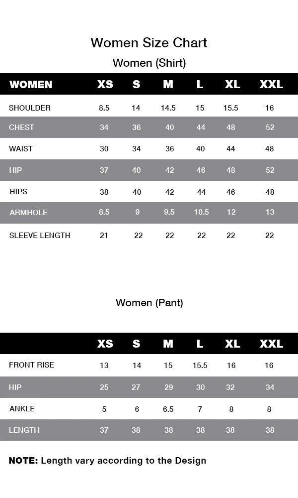 Women Size Chart– Chic Ophicial