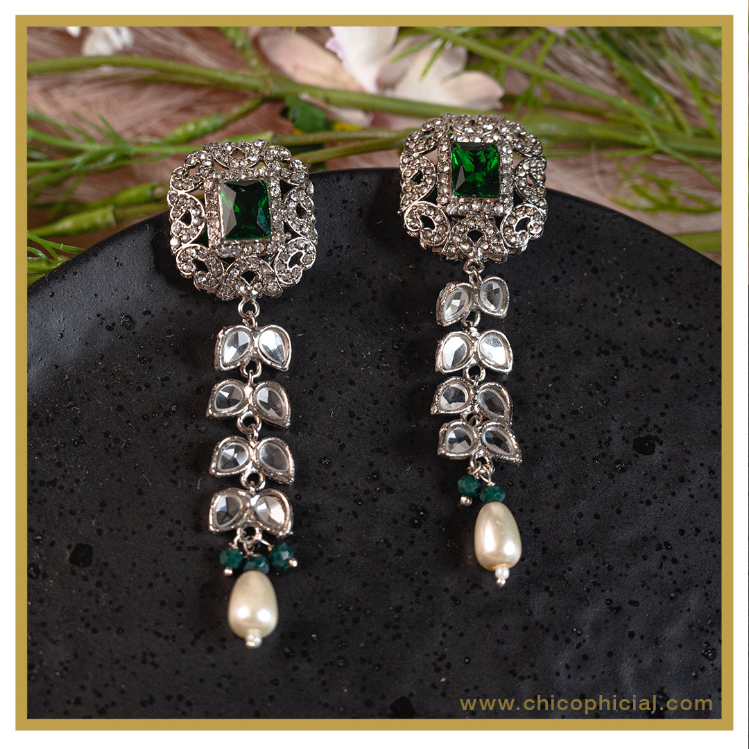 Emerald Zircon Earings