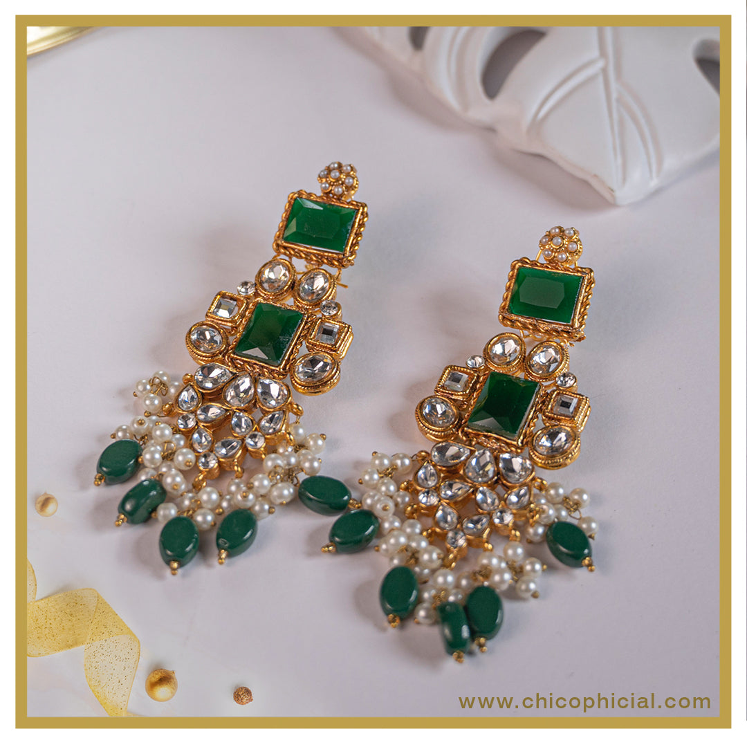 Mega Emerald Earrings