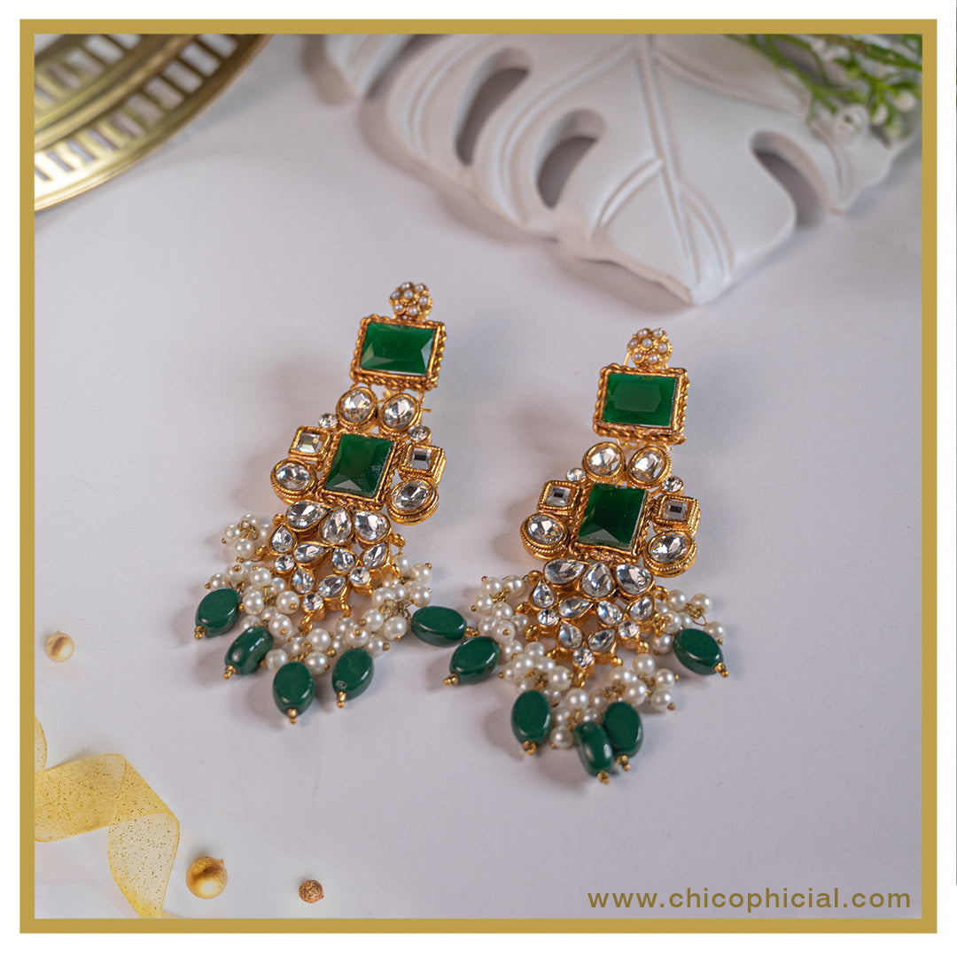 Mega Emerald Earrings